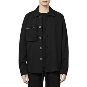 NEW Thom/krom Black Cotton Blend Oversized Shirt Jacket Small